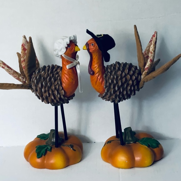 Vintage Mr and Mrs Turkey (circa 1970) - ready for your holidays - Picture 3 of 8